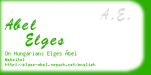 abel elges business card